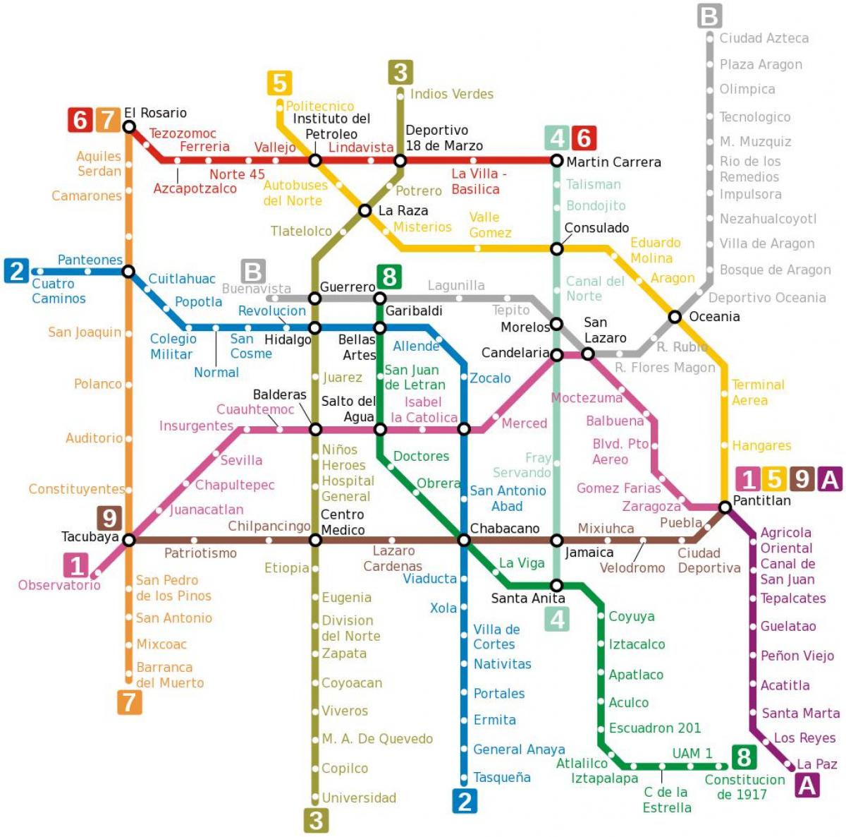 Mexico City tube map