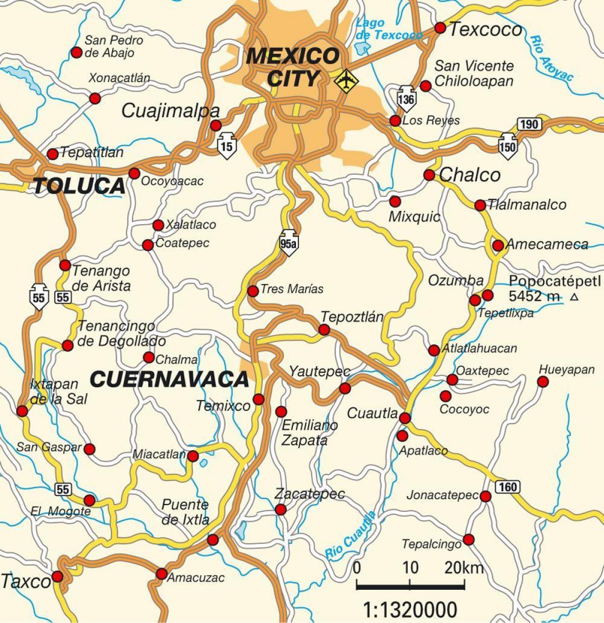 ciudad Mexico kort