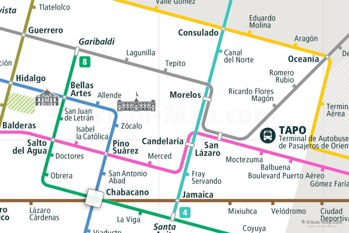 kort over tepito Mexico City 