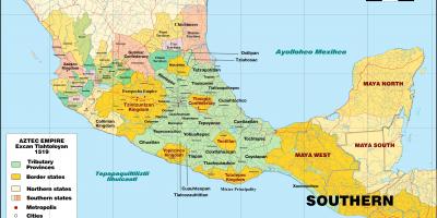 Tenochtitlan Mexico kort