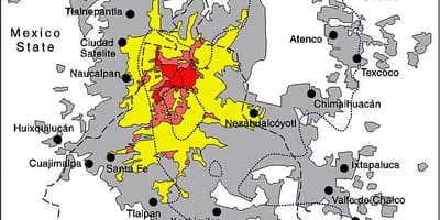 Kort over Mexico City