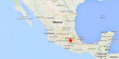 Hovedstaden i Mexico kort