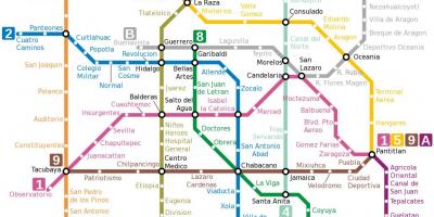 Mexico City metro-kort